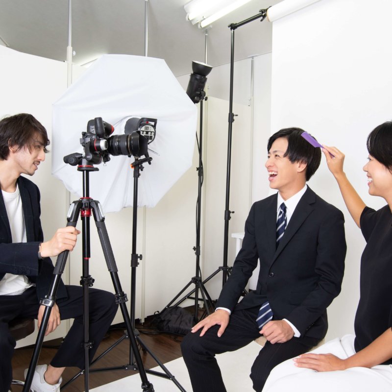 就活用写真の撮影(男性)