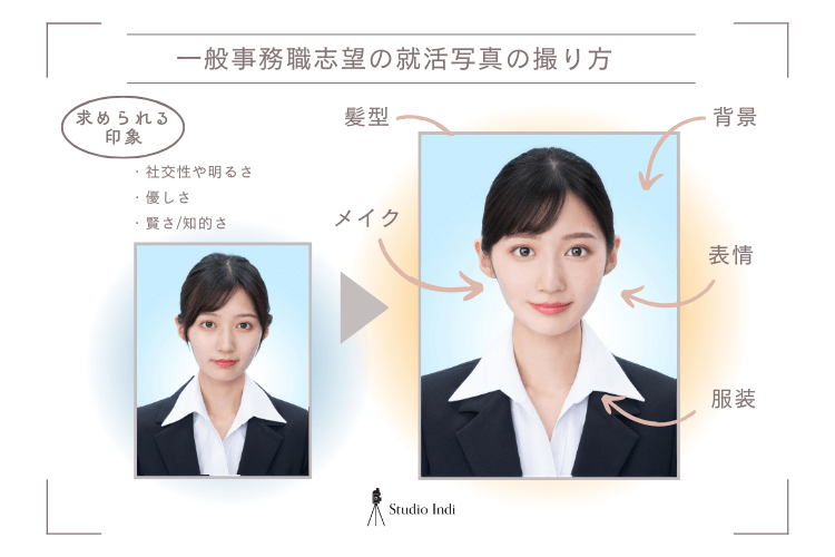 一般職事務志望におすすめの戦略的な就活写真の撮り方をプロが解説！２