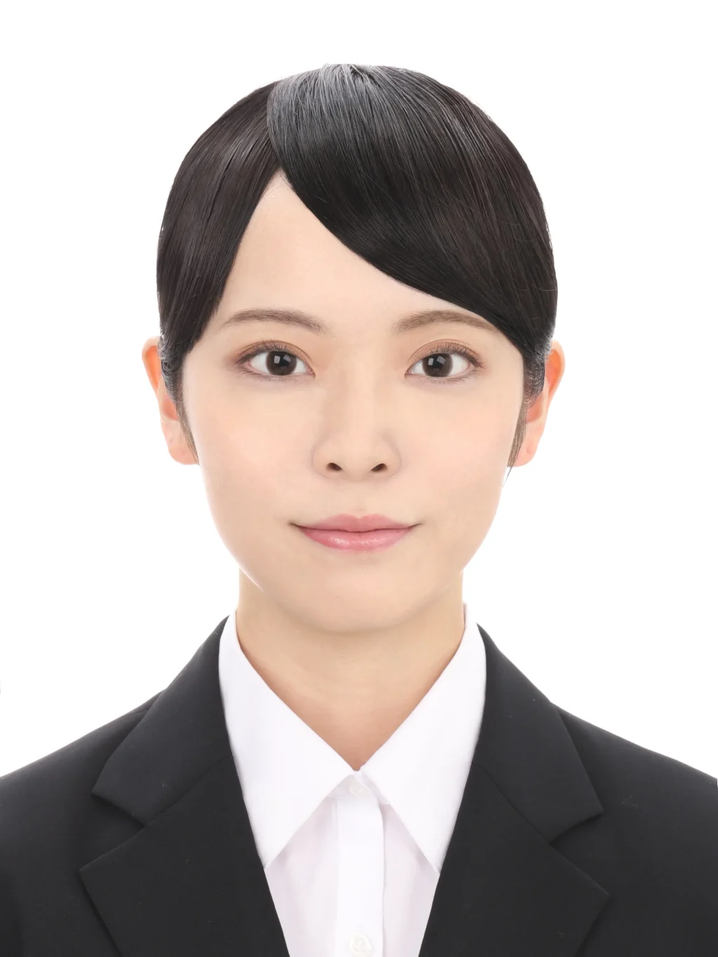 女子就活生のプロがヘアメイクして、撮影指導をした証明写真のアフター